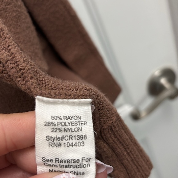 MINE Color Block Long Sleeve Sweater Cardigan Size Small - Picture 8 of 9